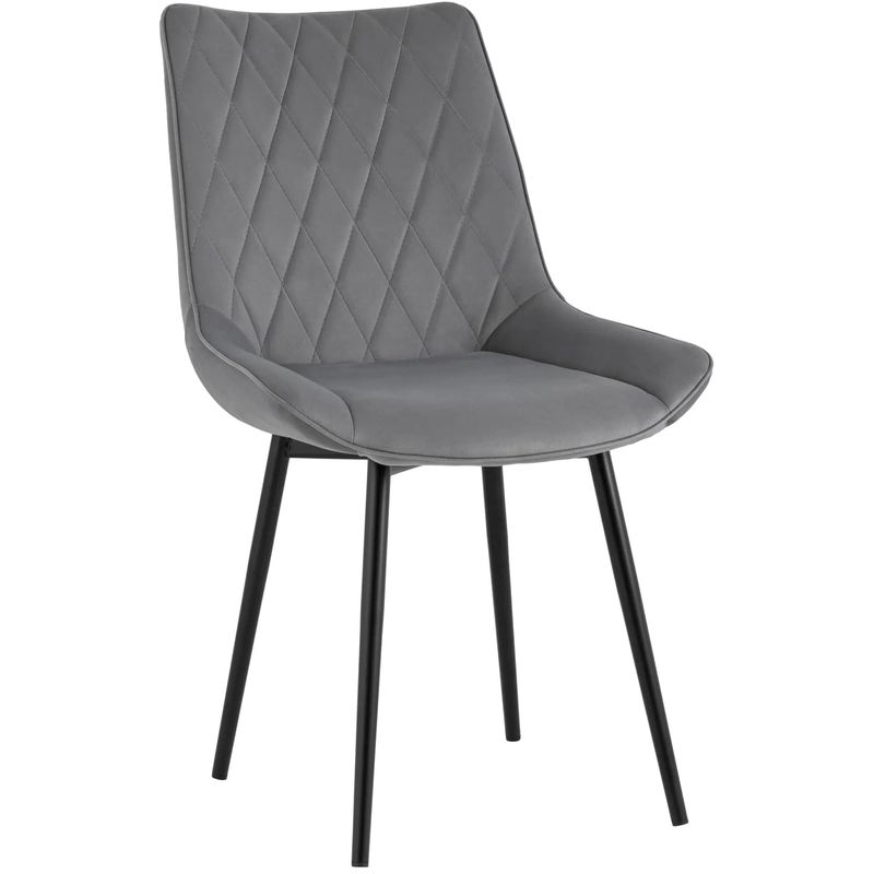 Стул Seoul S Chair Серый Велюр Серый Черный Стул Seoul S Chair Серый Велюр Серый Черный в Твери | Loft Concept