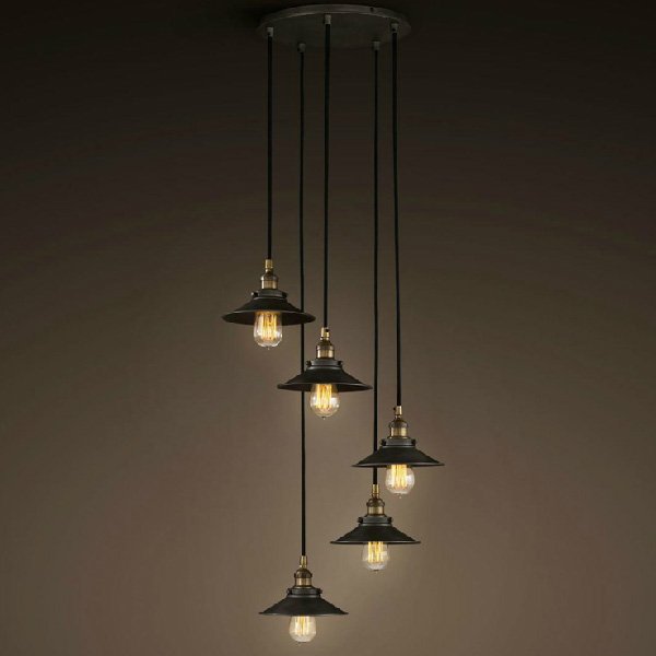 Люстра Loft Cone Pendant 5 Черный Люстра Loft Cone Pendant 5 Черный в Твери | Loft Concept