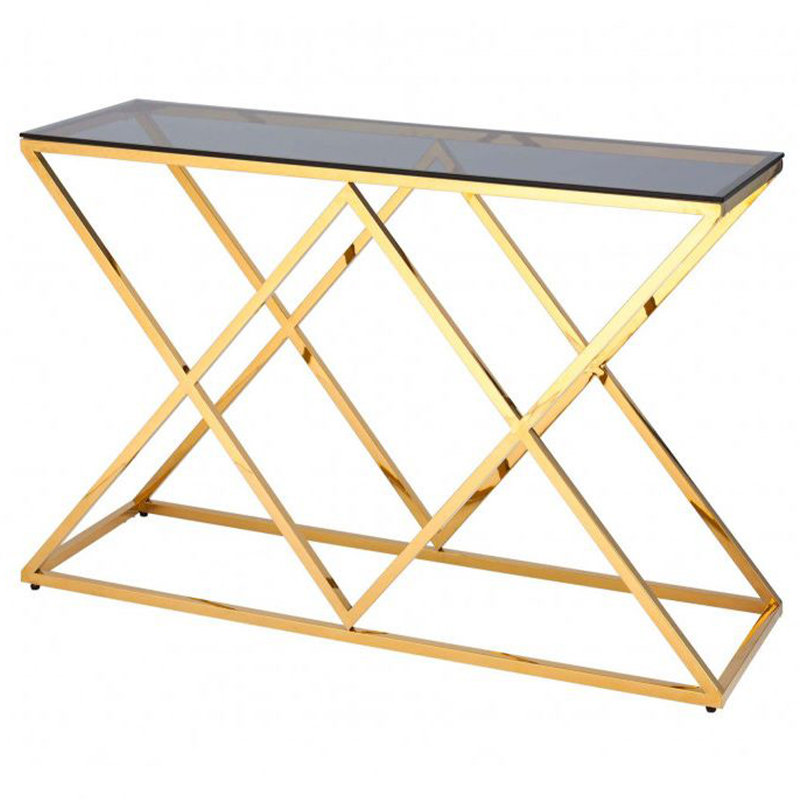 Консоль Milan Console Прозрачное Стекло Золотой Консоль Milan Console Прозрачное Стекло Золотой в Твери | Loft Concept