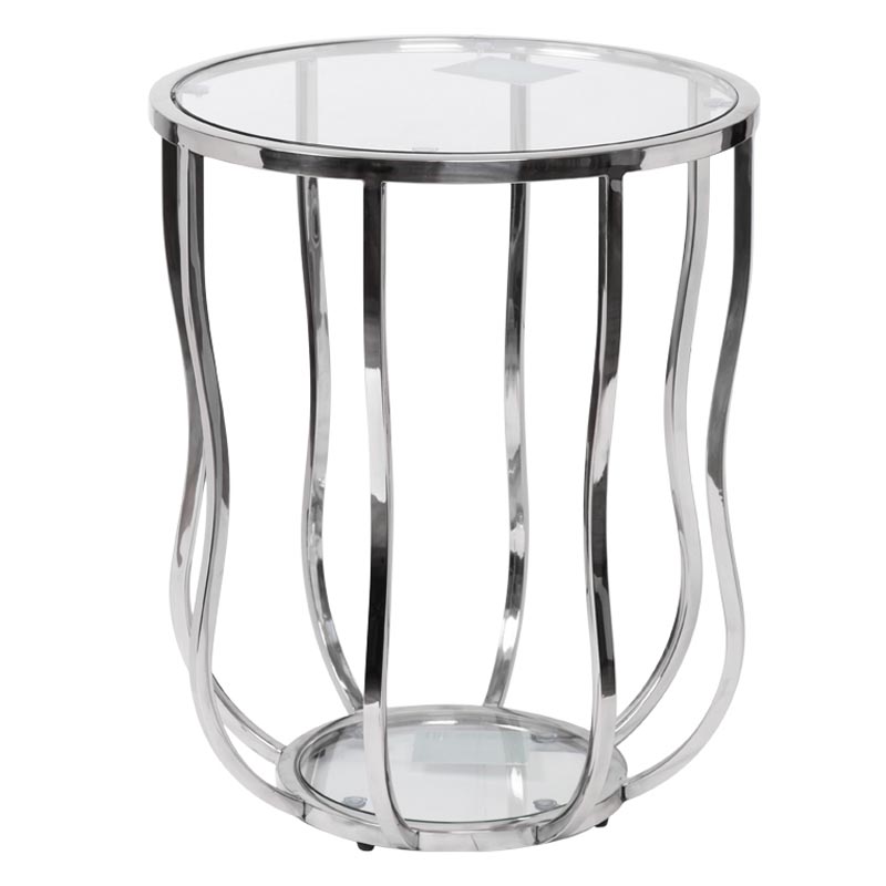Приставной стол Fedric Side Table silver Серебряный Приставной стол Fedric Side Table silver Серебряный в Твери | Loft Concept