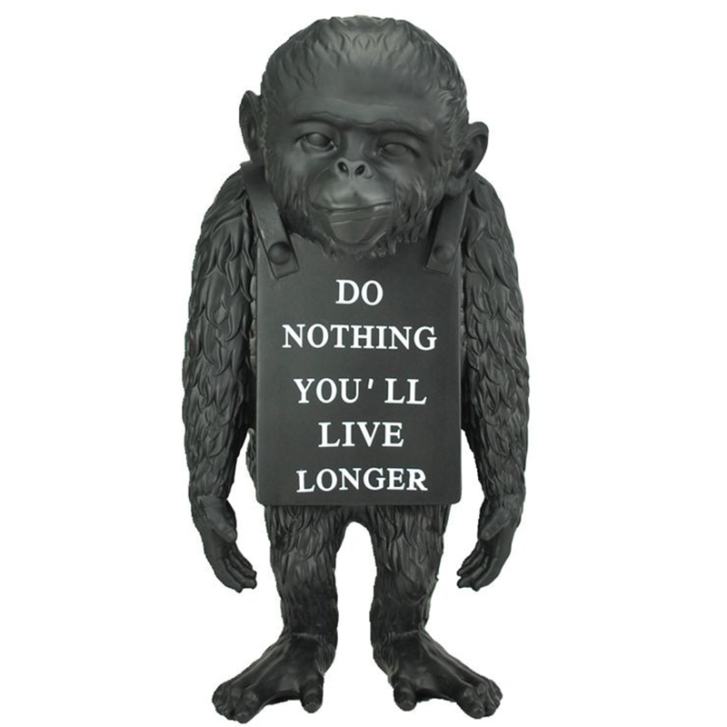 Статуэтка Banksy Lying Monkey Black Черный Статуэтка Banksy Lying Monkey Black Черный в Твери | Loft Concept