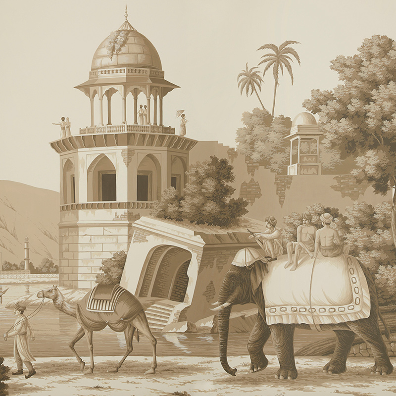 Обои ручная роспись Early Views of India Sepia on scenic paper Обои ручная роспись Early Views of India Sepia on scenic paper в Твери | Loft Concept