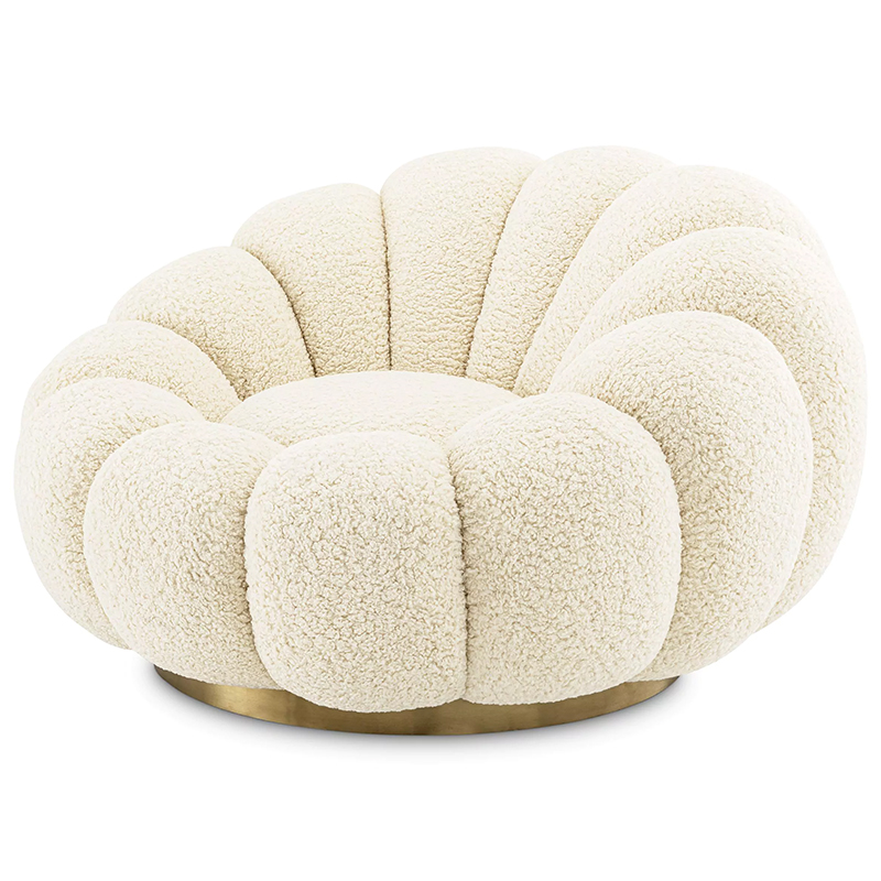 Кресло Eichholtz Swivel Chair Mello Faux Shearling Молочный Латунь Кресло Eichholtz Swivel Chair Mello Faux Shearling Молочный Латунь в Твери | Loft Concept