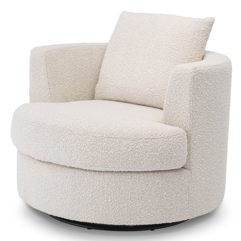 Кресло Eichholtz Swivel Chair Felix Кремовый Черный Кресло Eichholtz Swivel Chair Felix Кремовый Черный в Твери | Loft Concept