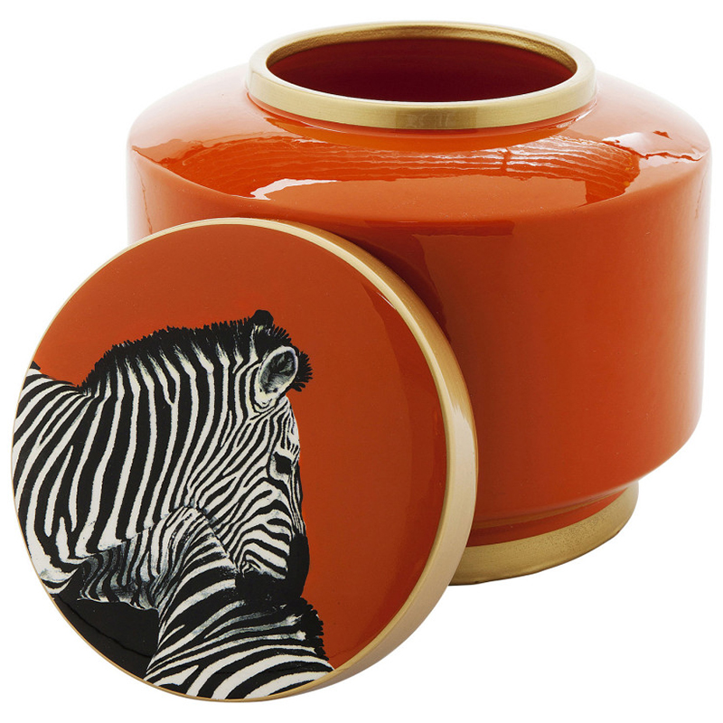 Ваза с крышкой Orange Zebra Оранжевый Ваза с крышкой Orange Zebra Оранжевый в Твери | Loft Concept