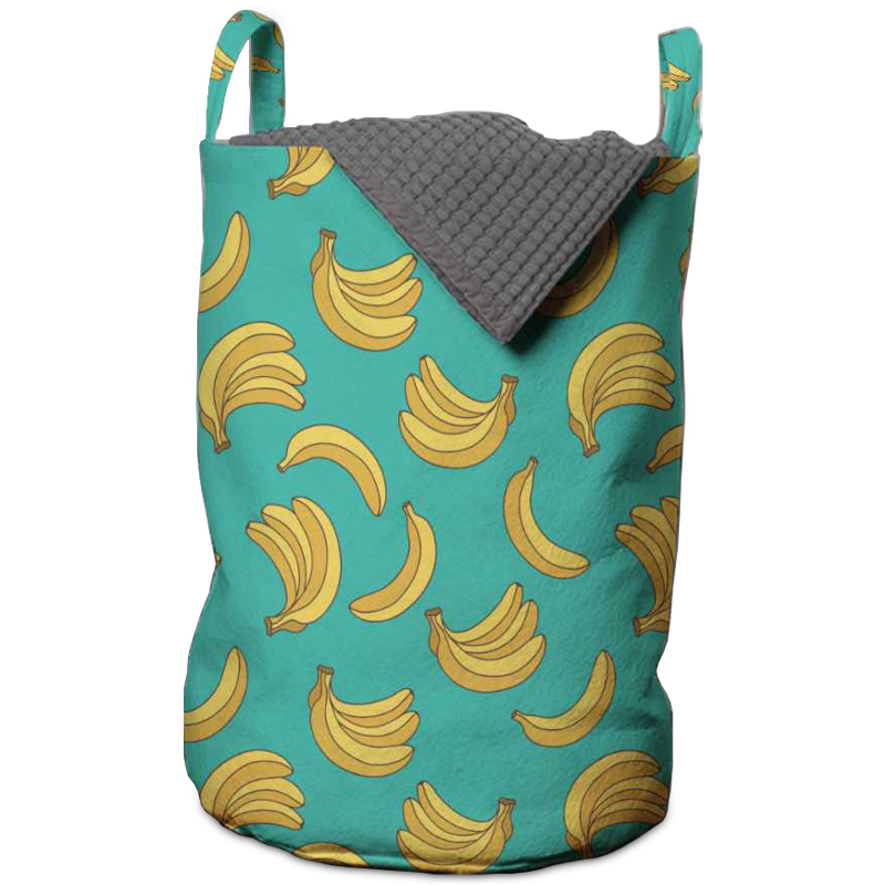 Корзина Bananas Pattern Basket Бирюзовый Желтый Корзина Bananas Pattern Basket Бирюзовый Желтый в Твери | Loft Concept