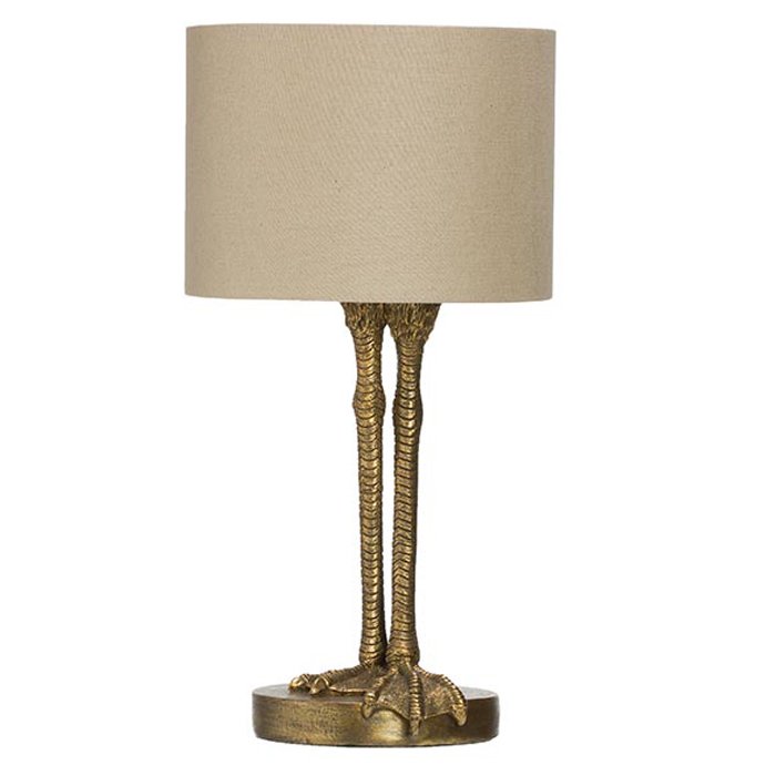 Настольная лампа Duck Feet Lamp Латунь Античная полированная Белый в Твери | Loft Concept 