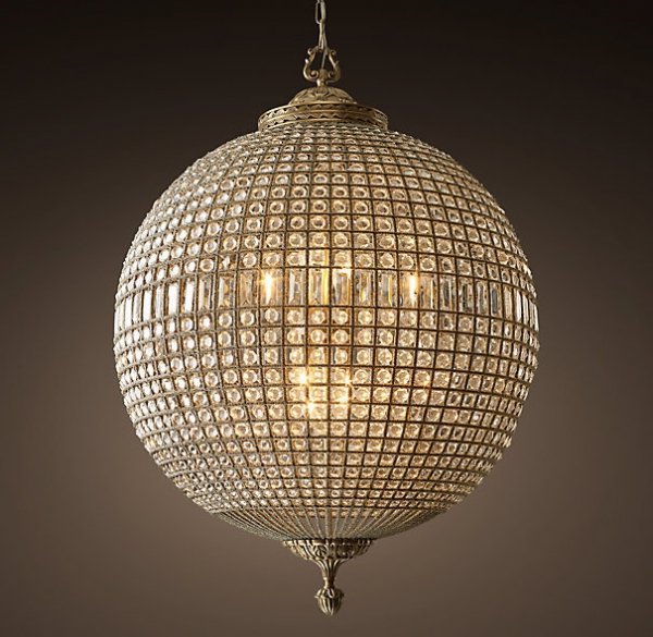 Люстра RH 19th c. Casbah Crystal Pendant 90 Темная бронза винтаж Люстра RH 19th c. Casbah Crystal Pendant 90 Темная бронза винтаж в Твери | Loft Concept