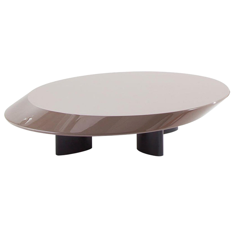 Кофейный стол Ellipse Grey Glossy Coffee Table Серый Черный Кофейный стол Ellipse Grey Glossy Coffee Table Серый Черный в Твери | Loft Concept