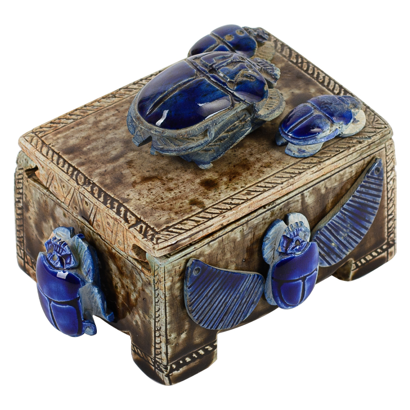 Шкатулка Scarab Beetles Синий Коричневый Шкатулка Scarab Beetles Синий Коричневый в Твери | Loft Concept