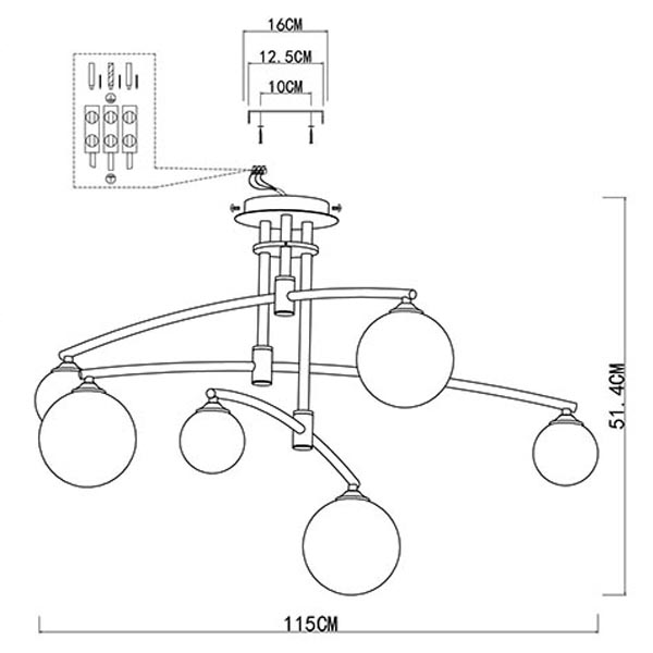 Люстра Glendon Chandelier 6 Balls Люстра Glendon Chandelier 6 Balls в Твери