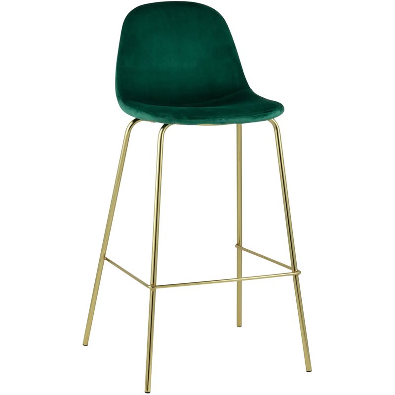 Барный Стул Archie Chair Зеленый Велюр Зеленый Золотой Барный Стул Archie Chair Зеленый Велюр Зеленый Золотой в Твери | Loft Concept