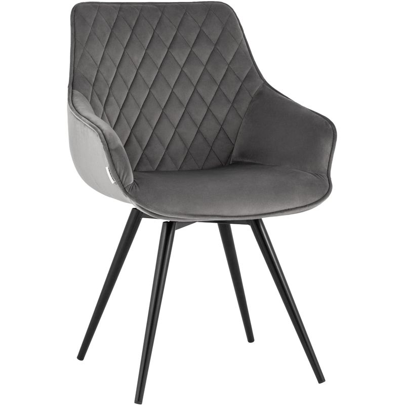 Вращающийся Стул Seoul Chair Серый Велюр Серый Черный Вращающийся Стул Seoul Chair Серый Велюр Серый Черный в Твери | Loft Concept