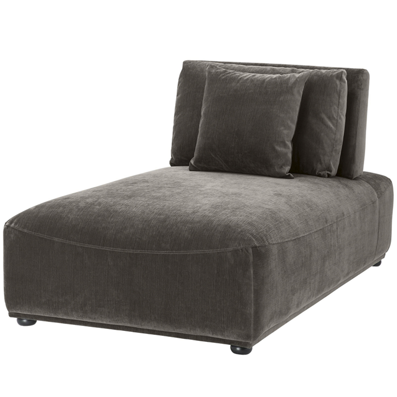 Кресло Eichholtz Chaise Longue Mondial Granite grey Серый Черный Кресло Eichholtz Chaise Longue Mondial Granite grey Серый Черный в Твери | Loft Concept
