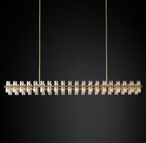 Люстра Restoration Hardware Arcachon Linear Chandelier Латунь Прозрачный Люстра Restoration Hardware Arcachon Linear Chandelier Латунь Прозрачный в Твери | Loft Concept