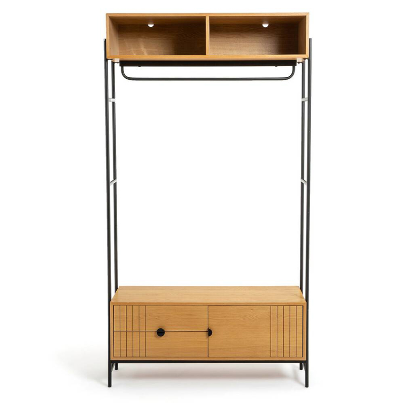 Шкаф Domar Wardrobe Светлый дуб Черный Шкаф Domar Wardrobe Светлый дуб Черный в Твери | Loft Concept
