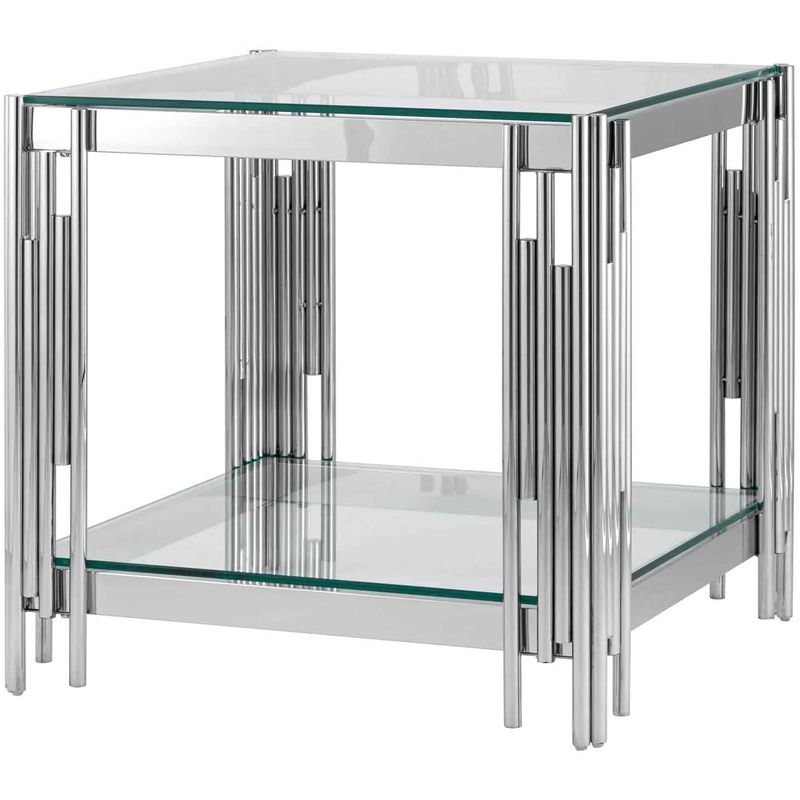 Стол приставной Collection ACCORD Silver Серебряный Прозрачное Стекло в Твери | Loft Concept 