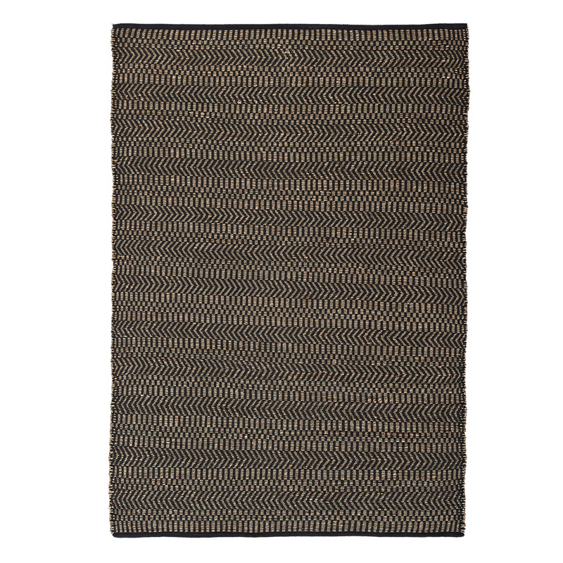Ковер Zig Zag Carpet black Черный Бежевый Ковер Zig Zag Carpet black Черный Бежевый в Твери | Loft Concept