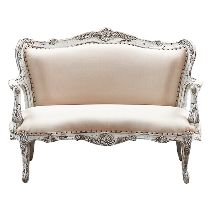Диван Maria Antoinette Neoclassical Sofa Бежевый Белый винтажная патина Диван Maria Antoinette Neoclassical Sofa Бежевый Белый винтажная патина в Твери | Loft Concept