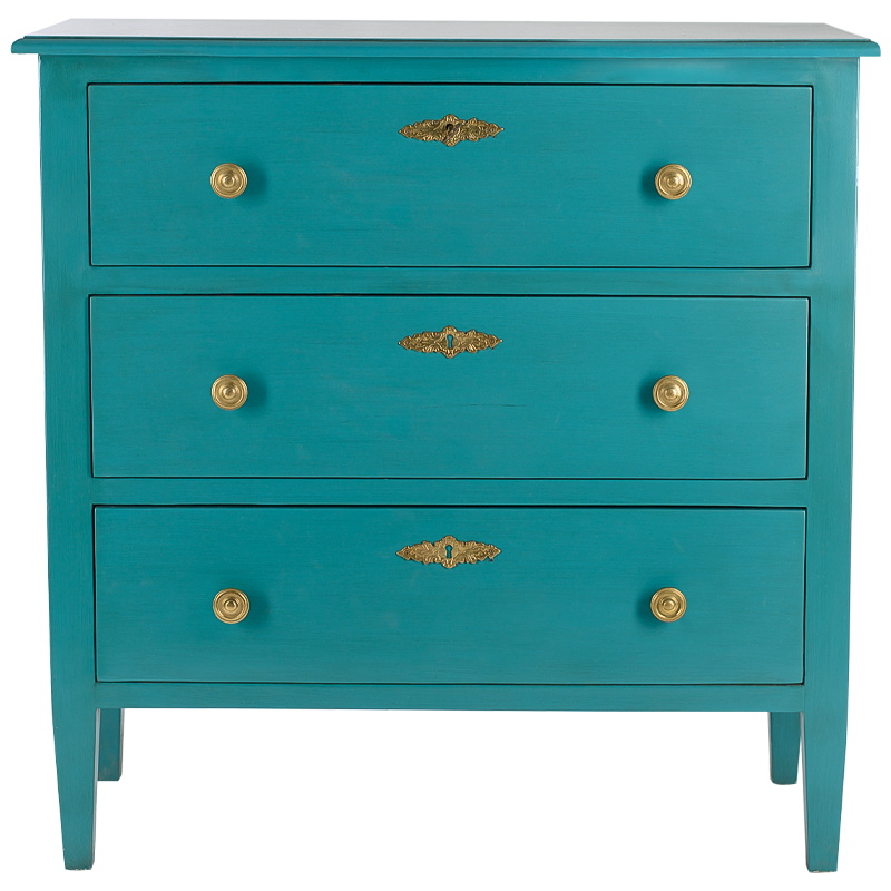 Комод L.XV CHEST OF DRAWERS Moreau Бирюзовый Бирюзовый Золотой Белый Комод L.XV CHEST OF DRAWERS Moreau Бирюзовый Бирюзовый Золотой Белый в Твери | Loft Concept