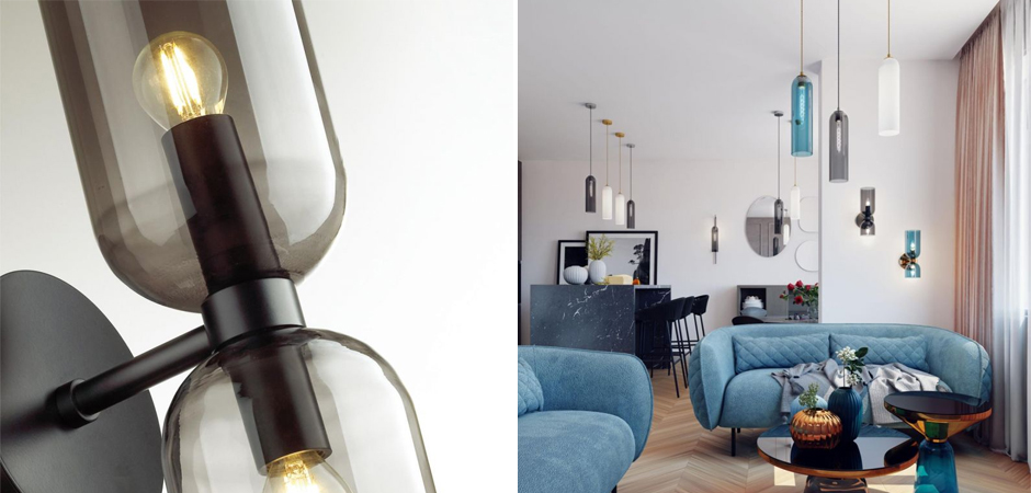 Бра Articolo Double Cup Черное Бра Articolo Double Cup Черное - Loft-Concept в Твери