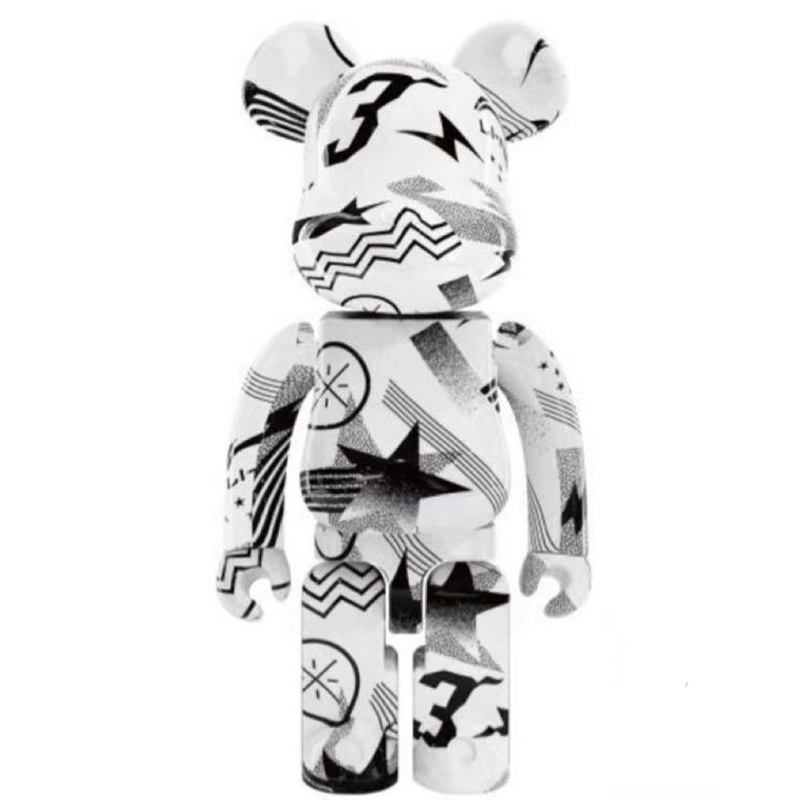 Статуэтка Bearbrick Li-Ning Fashion White Белый Черный Статуэтка Bearbrick Li-Ning Fashion White Белый Черный в Твери | Loft Concept