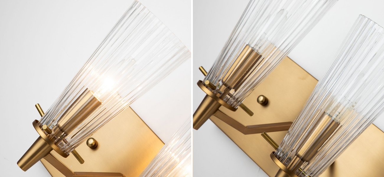 Бра коричнево-бронзового цвета с прозрачными плафонами Buffe - фото №1