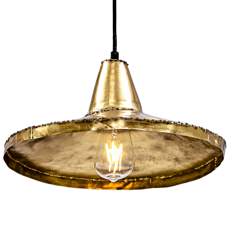 Подвесной светильник Rough Gold Pendant II Винтажное глянцевое золото с состаренным эффектом Подвесной светильник Rough Gold Pendant II Винтажное глянцевое золото с состаренным эффектом в Твери | Loft Concept