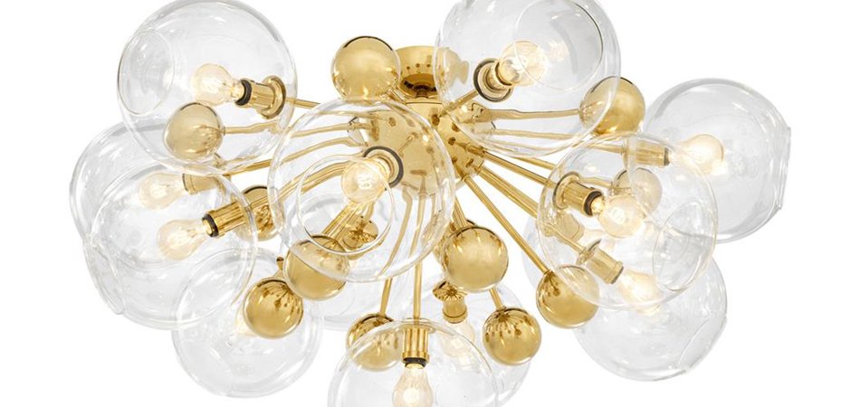 Потолочный светильник Eichholtz Ceiling Lamp Soleil Gold Потолочный светильник Eichholtz Ceiling Lamp Soleil Gold - Loft-Concept в Твери