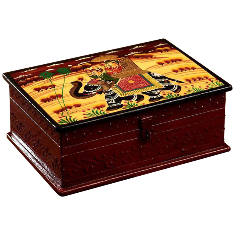 Шкатулка Maharaja Rides Elephant Box Коричневый Мульти Шкатулка Maharaja Rides Elephant Box Коричневый Мульти в Твери | Loft Concept