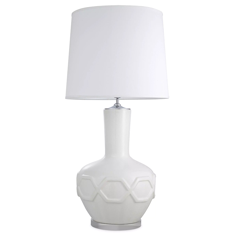 Настольная лампа Eichholtz Table Lamp Lambert Белый Прозрачное Стекло Настольная лампа Eichholtz Table Lamp Lambert Белый Прозрачное Стекло в Твери | Loft Concept
