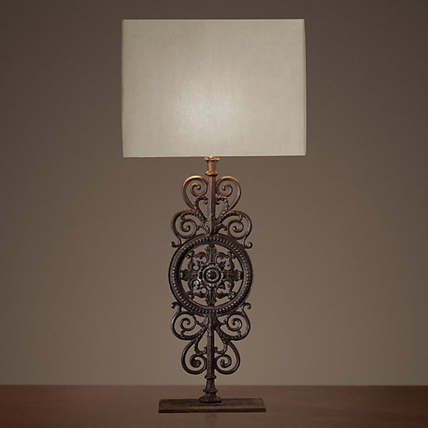 Настольная лампа RH Parisian Iron Gate Table Lamp Коричневый Настольная лампа RH Parisian Iron Gate Table Lamp Коричневый в Твери | Loft Concept