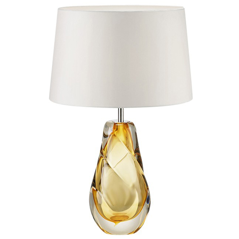 Лампа настольная Ritz Amber Table Янтарное стекло Янтарный Прозрачный Белый Лампа настольная Ritz Amber Table Янтарное стекло Янтарный Прозрачный Белый в Твери | Loft Concept