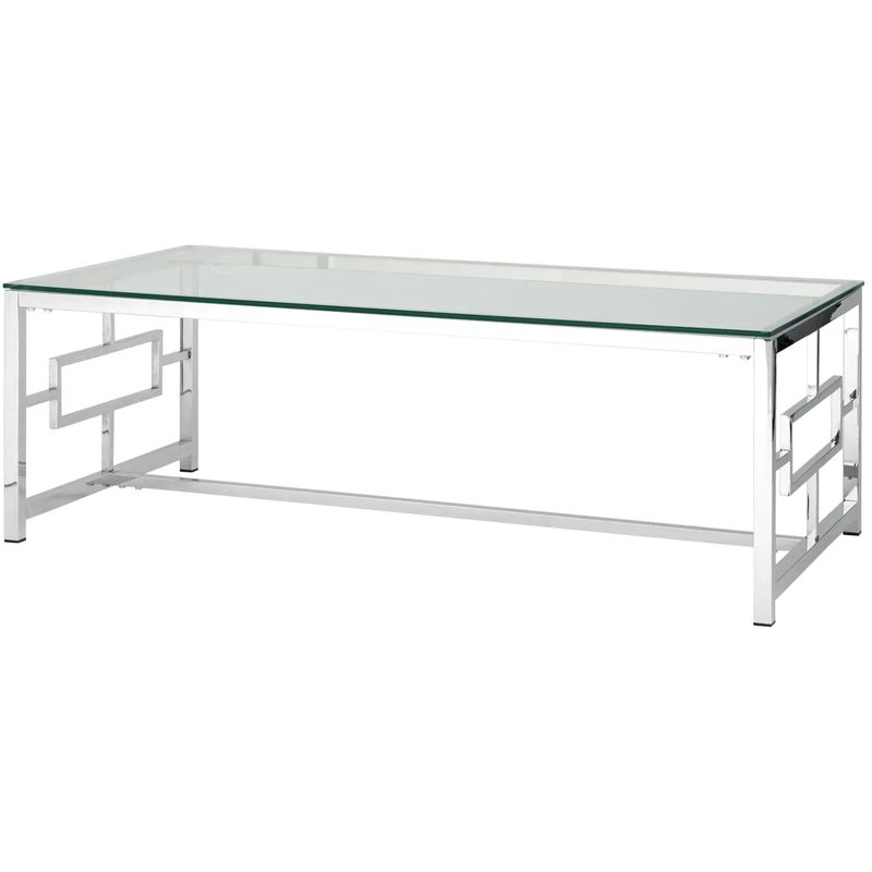 Столик кофейный Milan Tables Silver Серебряный Прозрачное Стекло в Твери | Loft Concept 