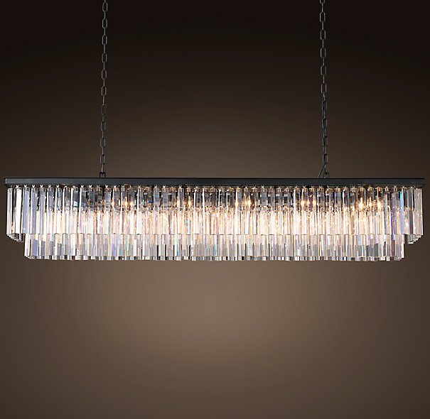 Люстра RH 1920s Odeon Clear Glass Fringe Black iron 150 Черный Люстра RH 1920s Odeon Clear Glass Fringe Black iron 150 Черный в Твери | Loft Concept