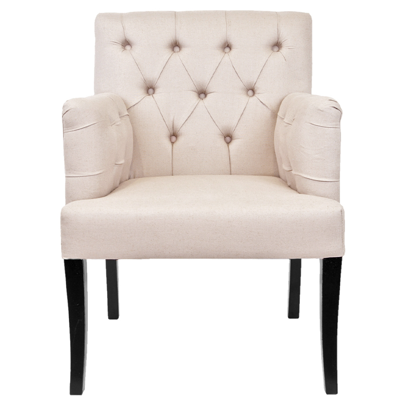 Кресло Addison Chic Armchair beige flax Бежевый Черный Кресло Addison Chic Armchair beige flax Бежевый Черный в Твери | Loft Concept