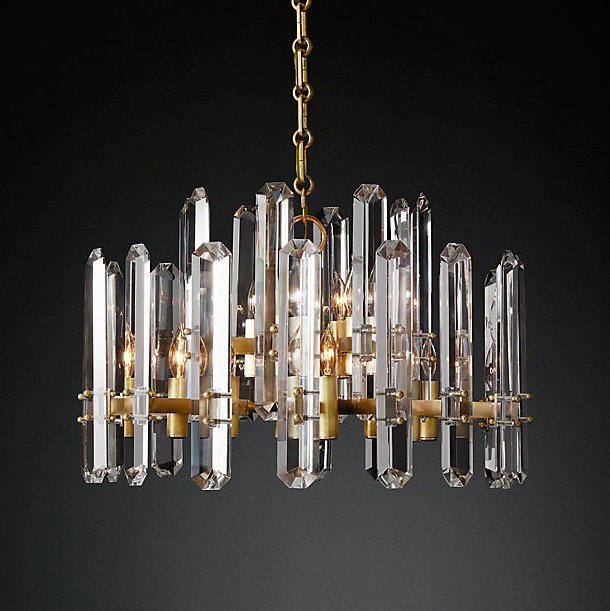 Люстра Restoration Hardware BONNINGTON Chandelier Латунь Прозрачное Стекло Люстра Restoration Hardware BONNINGTON Chandelier Латунь Прозрачное Стекло в Твери | Loft Concept