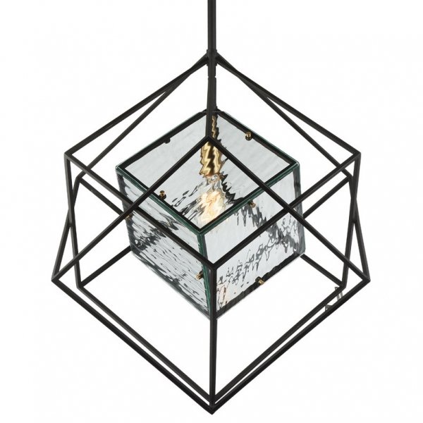Люстра Glass Cub Pendant 61 Черный Люстра Glass Cub Pendant 61 Черный в Твери | Loft Concept