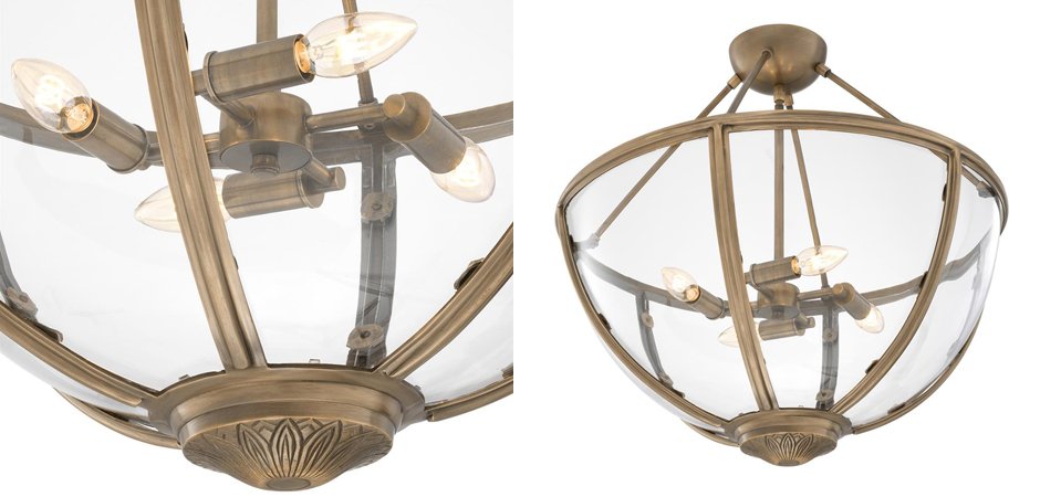 Потолочный светильник Eichholtz Ceiling Lamp Deveraux Antique brass - Loft-Concept в Твери