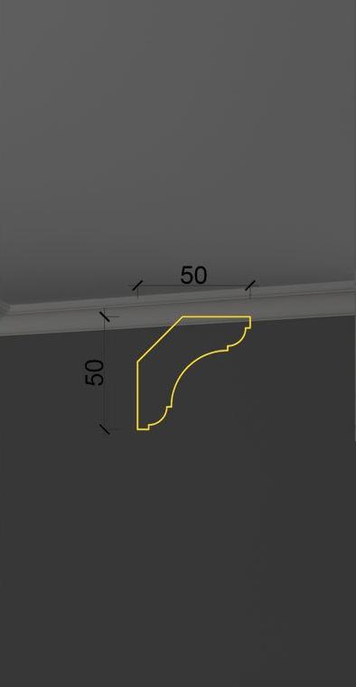 Гладкий карниз KT-49 в Твери