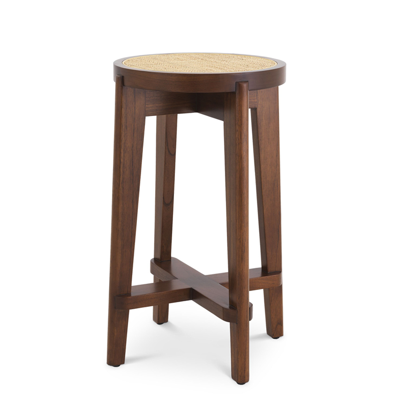 Полубарный стул Eichholtz Counter Stool Dareau brown Бежевый Коричневый Полубарный стул Eichholtz Counter Stool Dareau brown Бежевый Коричневый в Твери | Loft Concept