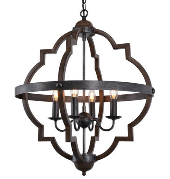Люстра Lantern Foyer Round Коричневый Черный Люстра Lantern Foyer Round Коричневый Черный в Твери | Loft Concept