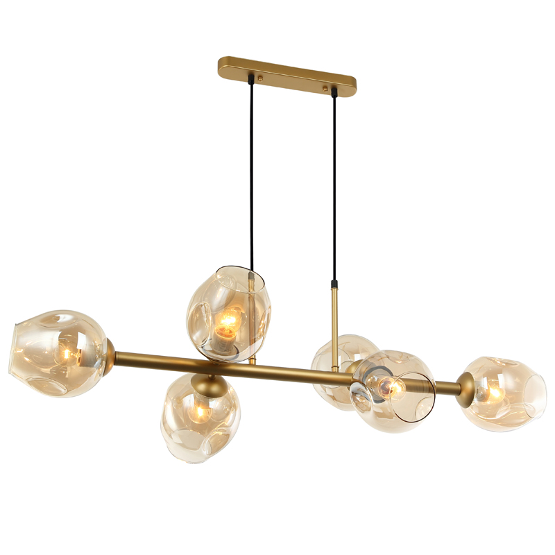 Люстра Branching Bubble Chandelier Line Gold Золотой Янтарь (Amber) Люстра Branching Bubble Chandelier Line Gold Золотой Янтарь (Amber) в Твери | Loft Concept