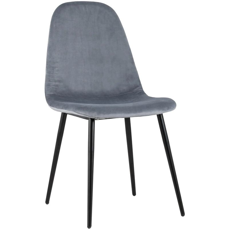 Стул Archie Chair Черные ножки Серый Велюр Серый Черный Стул Archie Chair Черные ножки Серый Велюр Серый Черный в Твери | Loft Concept