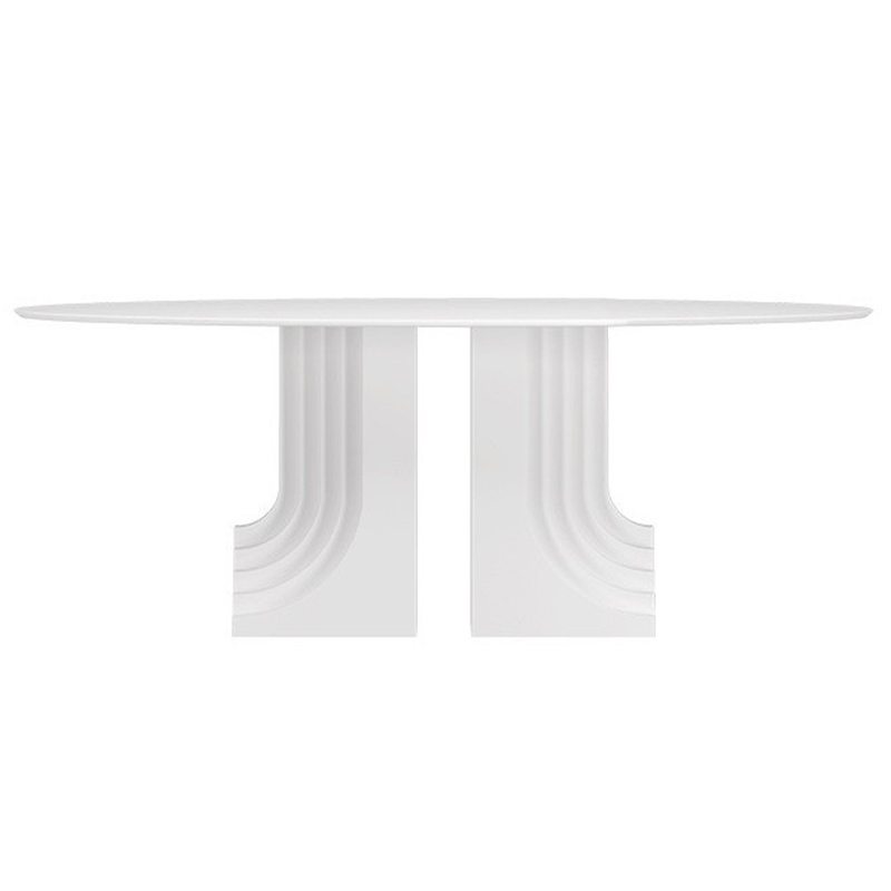 Обеденный стол Carlo Scarpa Oval Dining Table Белый Обеденный стол Carlo Scarpa Oval Dining Table Белый в Твери | Loft Concept