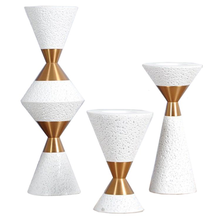 Подсвечник Taper white Белый Золотой Подсвечник Taper white Белый Золотой в Твери | Loft Concept