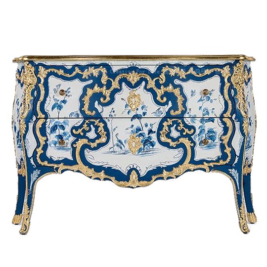 Комод в стиле рококо Rococo Casket Синий Комод в стиле рококо Rococo Casket Синий в Твери | Loft Concept