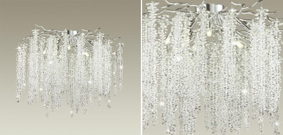 Люстра Хрустальная Fairy Tree Silver на 8 ламп Люстра Хрустальная Fairy Tree Silver на 8 ламп - Loft-Concept в Твери