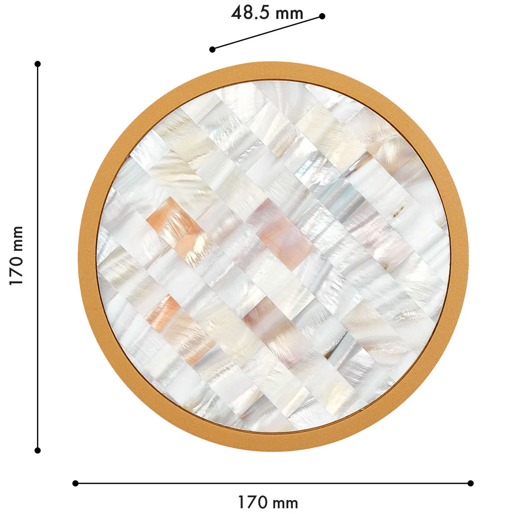 Бра в форме диска с перламутровыми прямоугольниками из морской ракушки Touch of Marine Charm в Твери