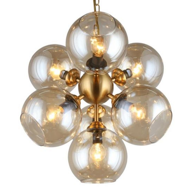Люстра с дымчатым стеклом Bubble Glass Bronze Люстра с дымчатым стеклом Bubble Glass Bronze - Loft-Concept в Твери